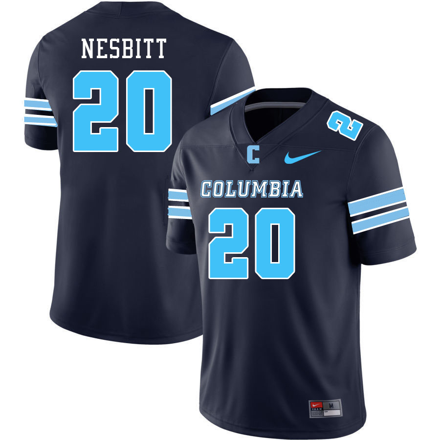Men-Youth #20 Nicolas Nesbitt Columbia Lions 2023 College Football Jerseys Stitched-Dark Blue